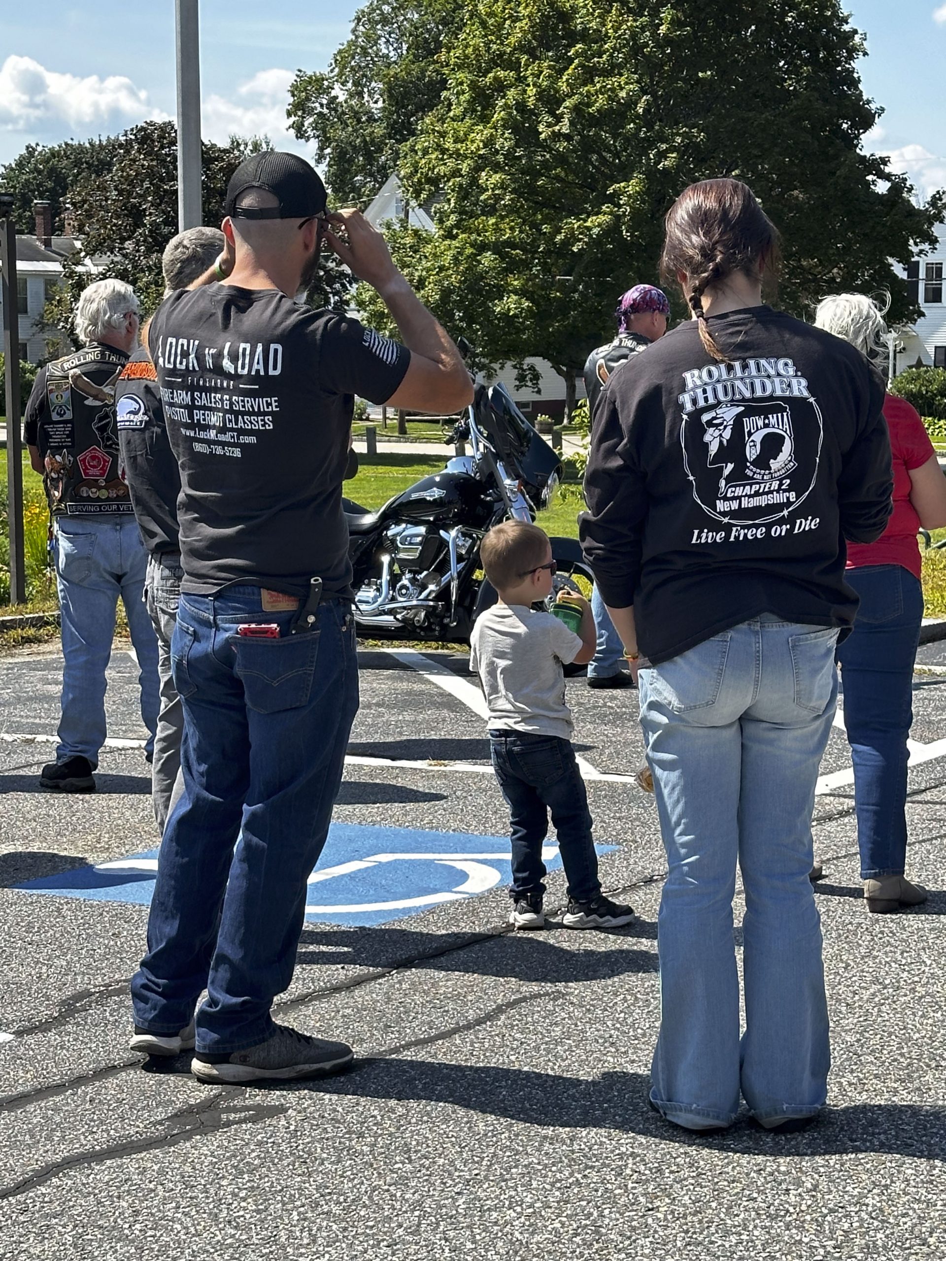 A boy and his parents who were in the ride